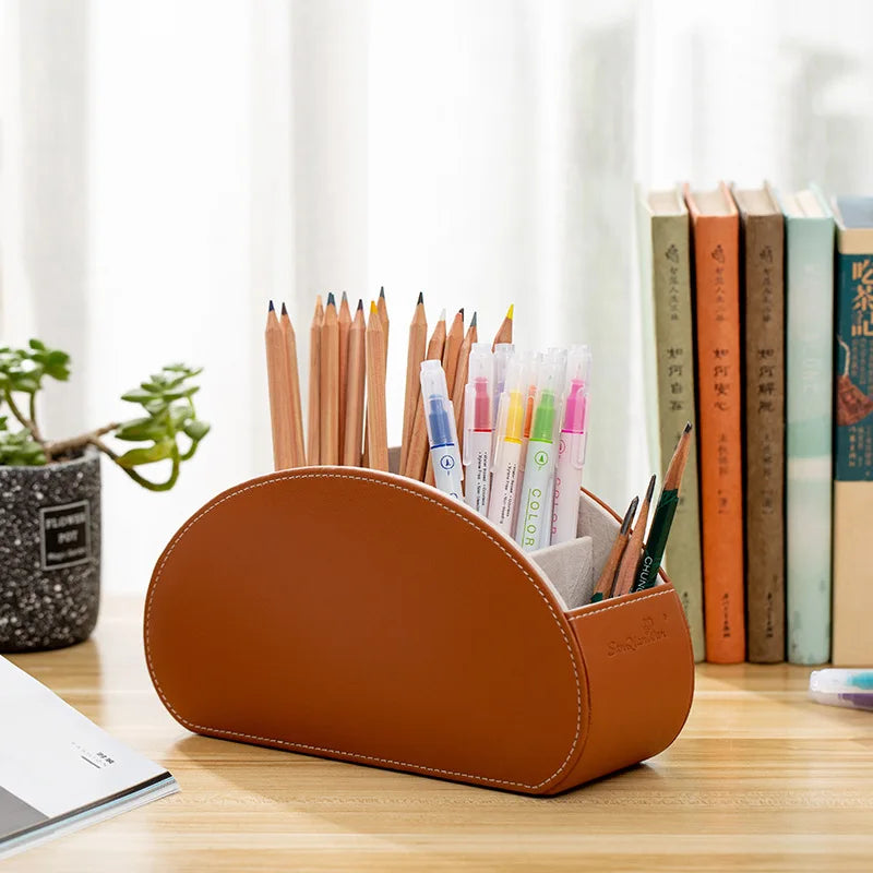 PU Leather Desk Organizer