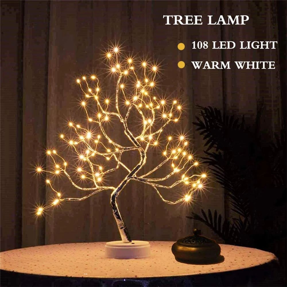 LED Christmas Tree Garland Lamp Night Light