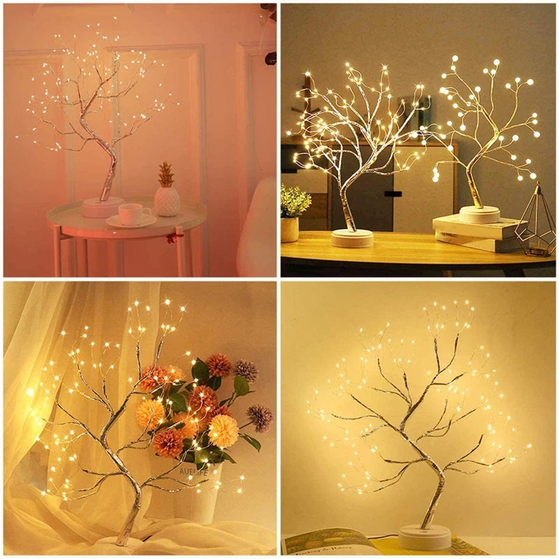 LED Christmas Tree Garland Lamp Night Light