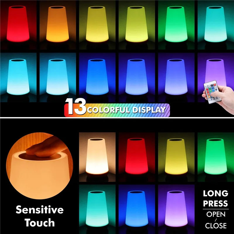 13-Color Dimmable RGB Night Light