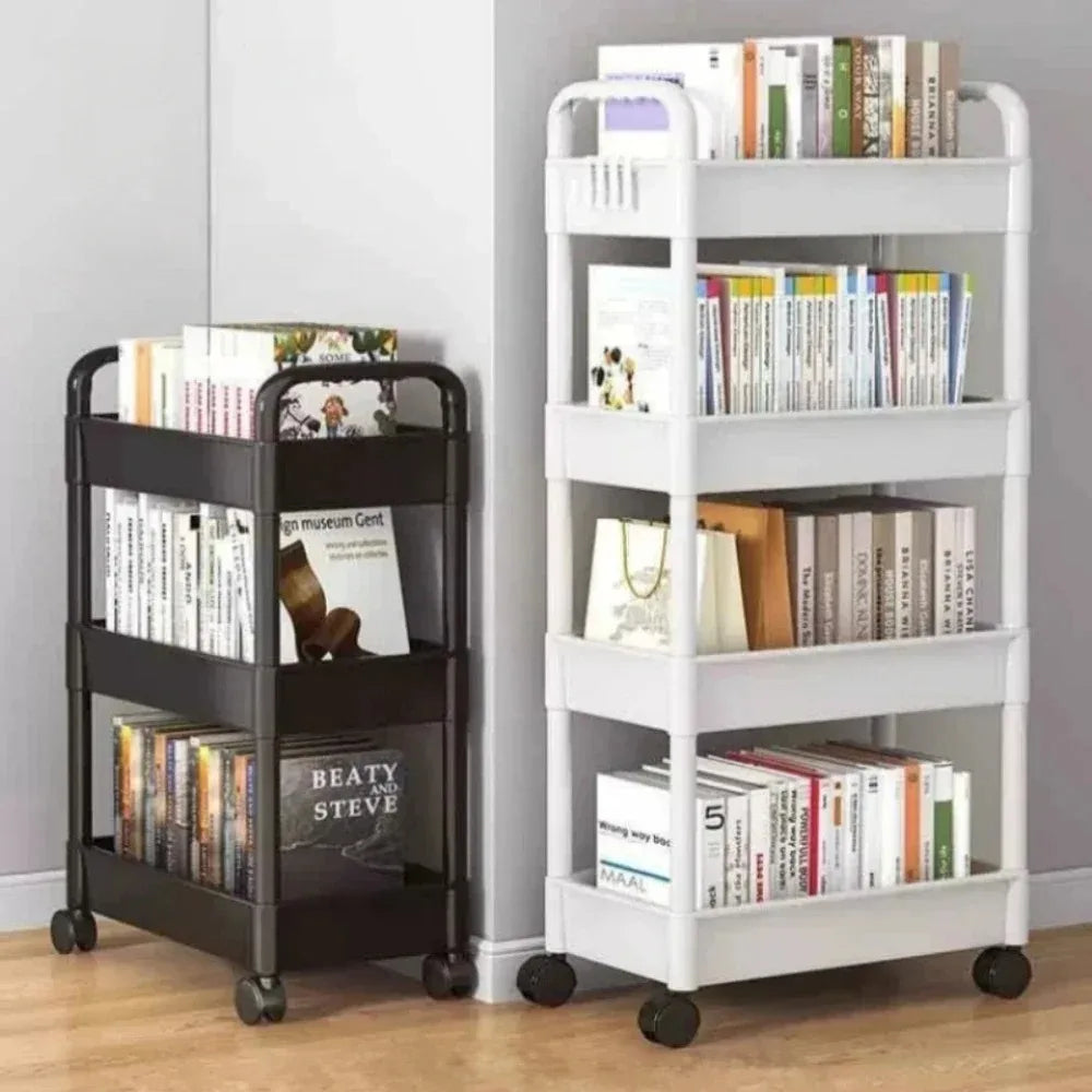 4 Tier Mobile Storage Rack Trolley