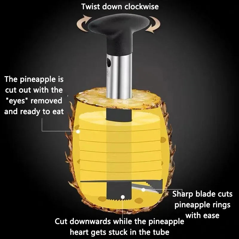 Stainless Steel Pineapple Slicer Peeler Cutter