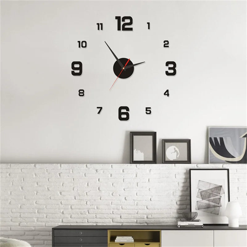 3D Frameless Wall Clock