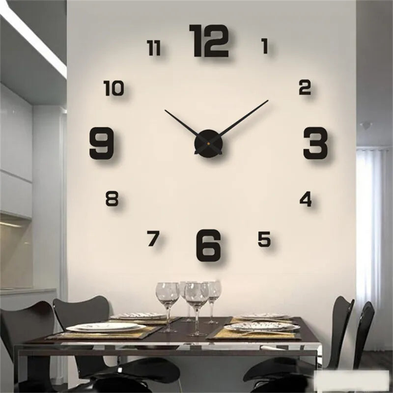 3D Frameless Wall Clock