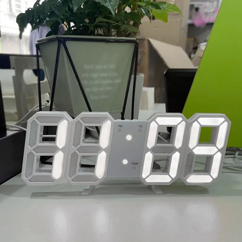 3D LED Digital Clock USB  Wall Clock