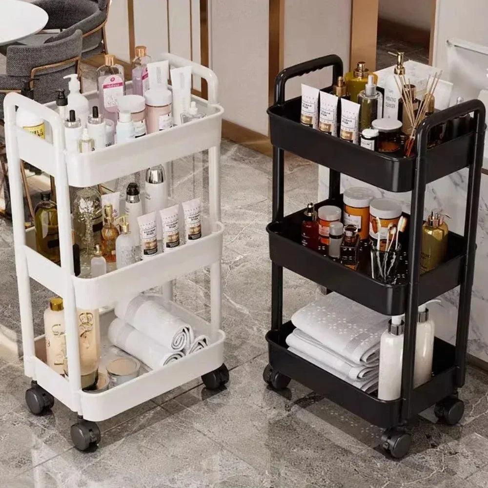 4 Tier Mobile Storage Rack Trolley