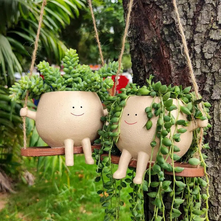 Lovely Face Hanging Planter