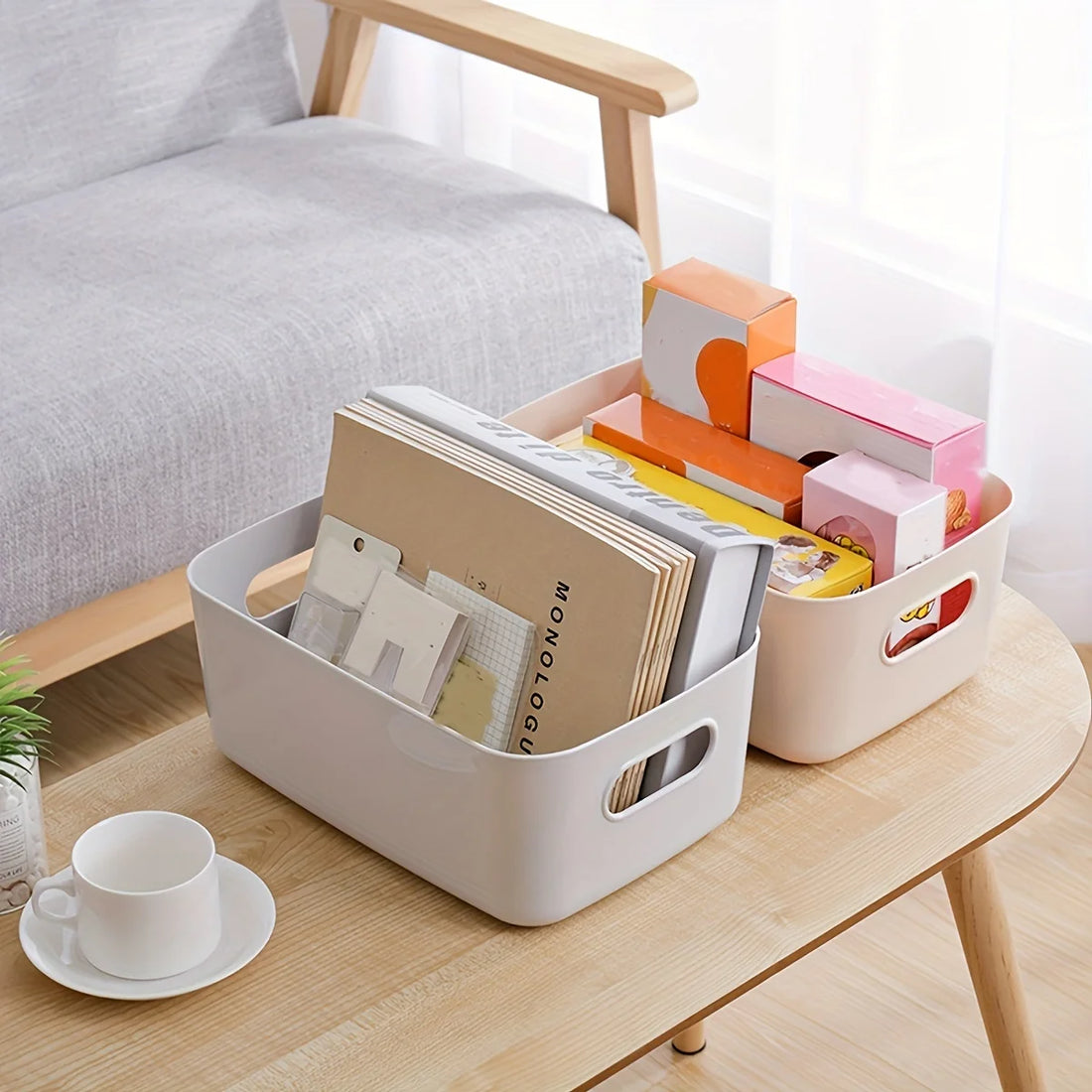 Versatile Plastic Storage Basket