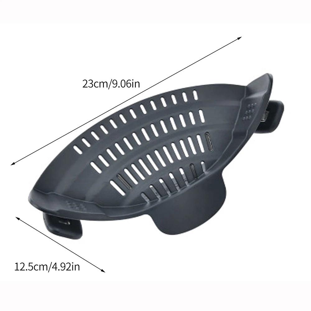 Clip-On Silicone Kitchen Strainer Rack