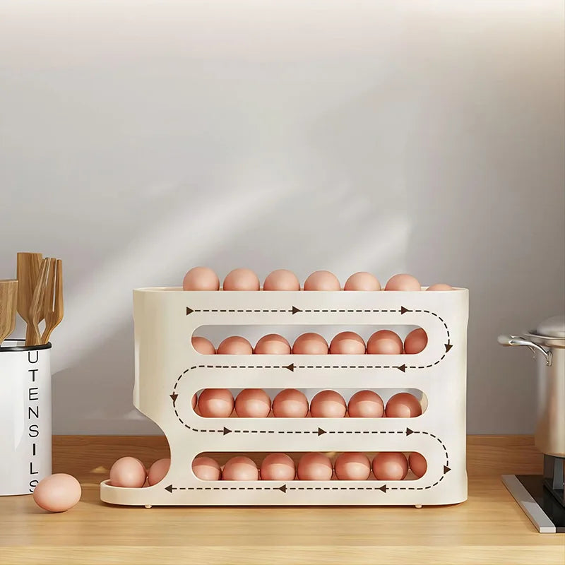 Automatic Rolling Egg Holder Rack