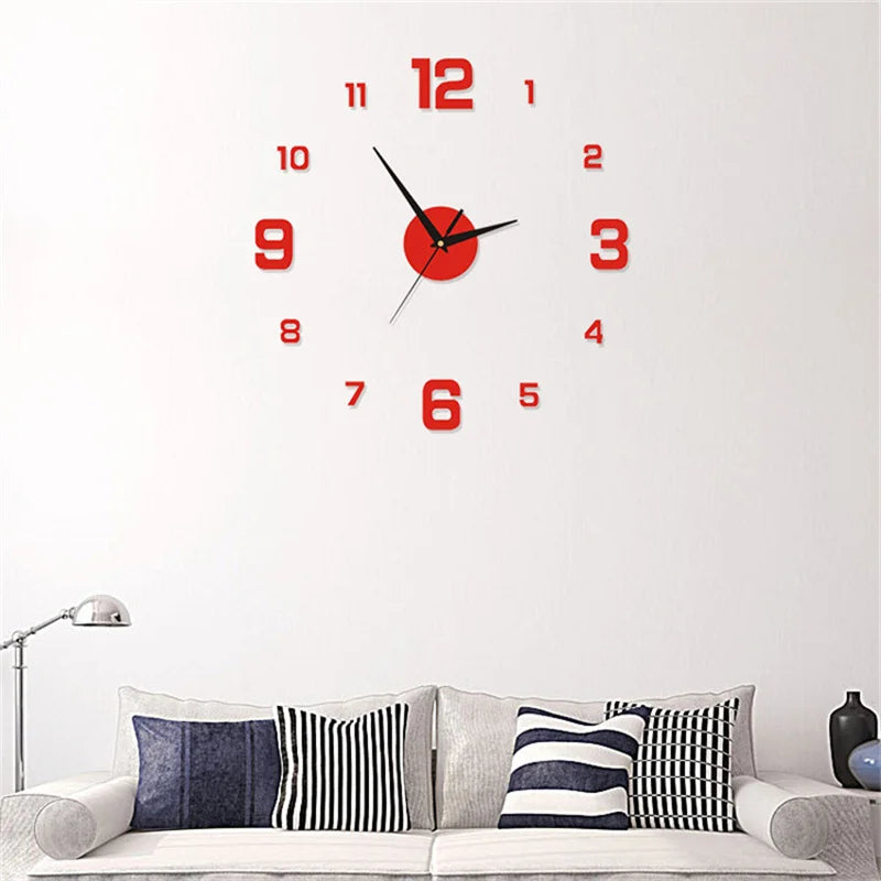 3D Frameless Wall Clock