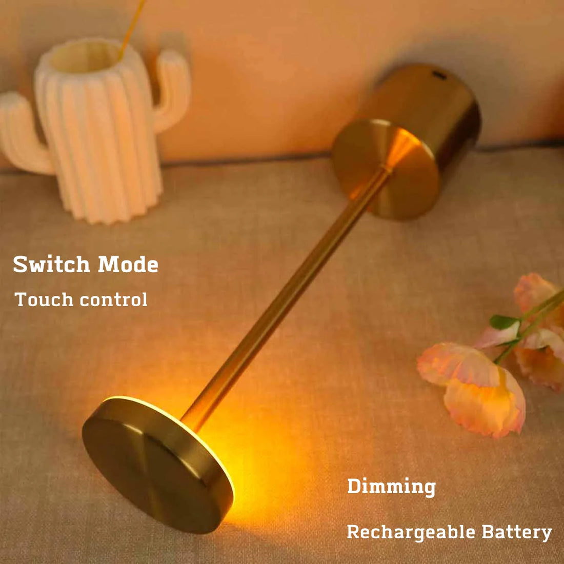 Rechargeable Touch Metal Table Lamp