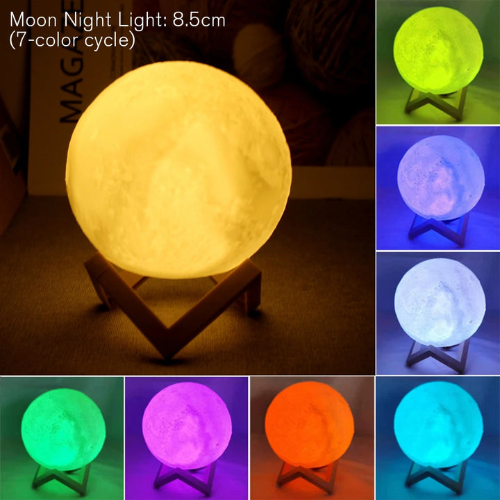 8cm Moon Lamp LED Night Light with