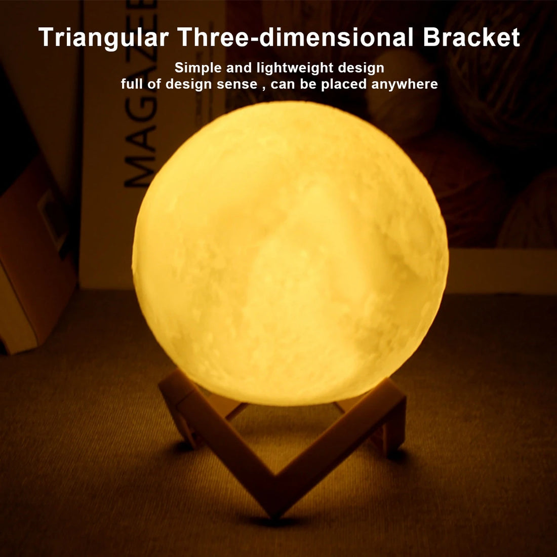 8cm Moon Lamp LED Night Light with